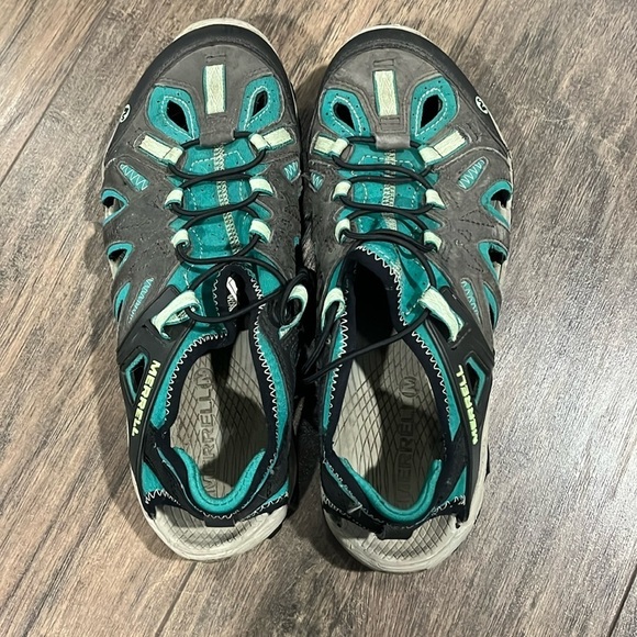 Merrell Vibram Sole Water Shoes Size 9 Green Gray - Picture 1 of 9